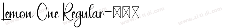Lemon One Regular字体转换